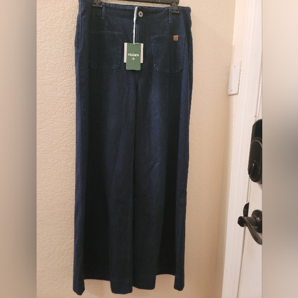 HALARA NEW Flex High Waisted Wide Leg Stretch Denim Jeans Size M - Picture 7 of 8